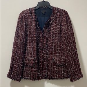 Ann Taylor Fringe Tweed Jacket